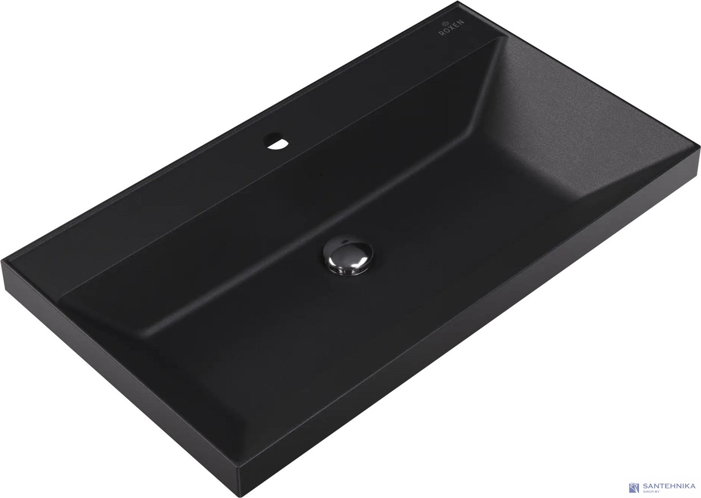 Умывальник из искусственного камня Roxen Mila 80 black 3001180-B