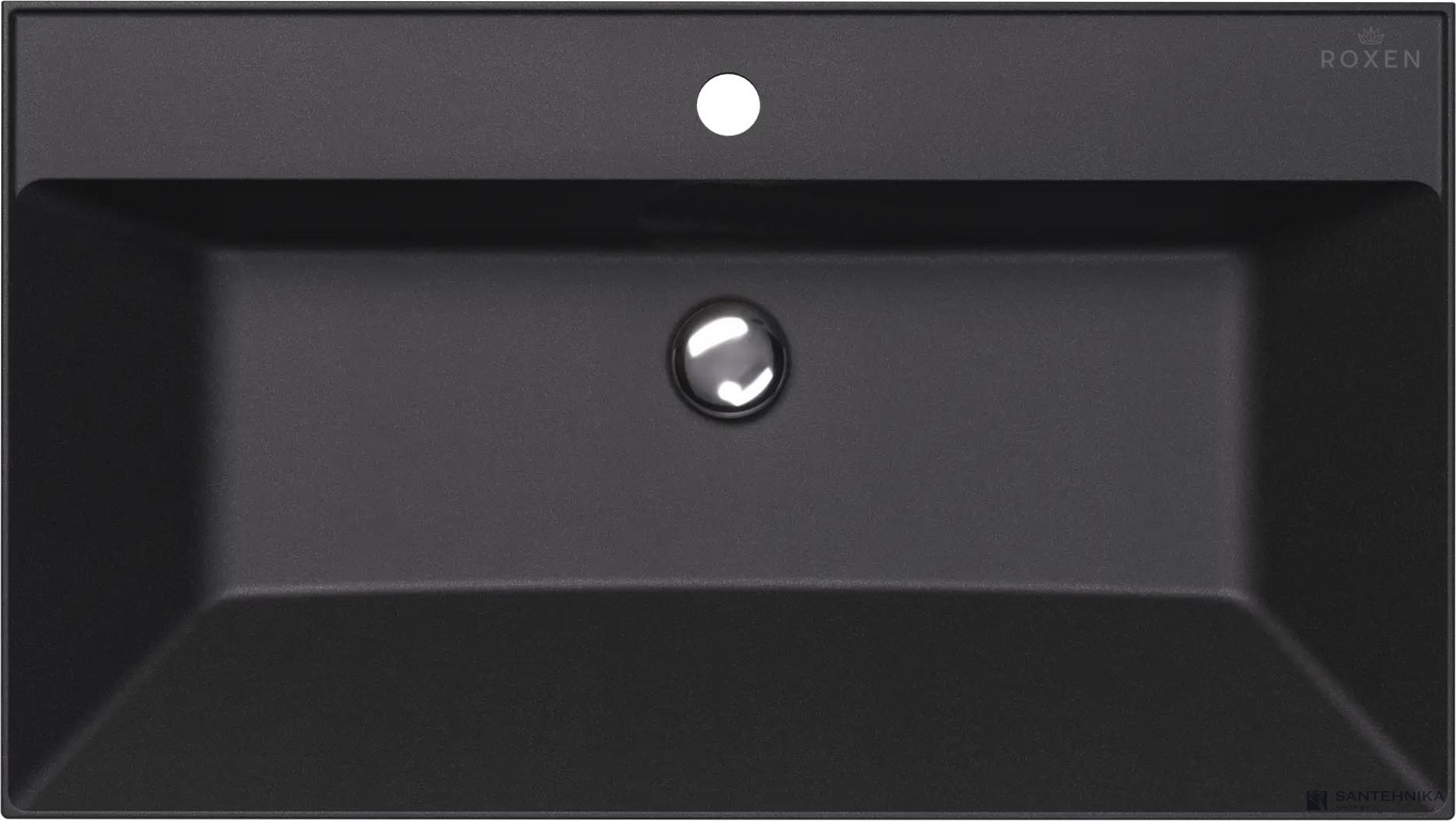 Умывальник из искусственного камня Roxen Mila 80 black 3001180-B