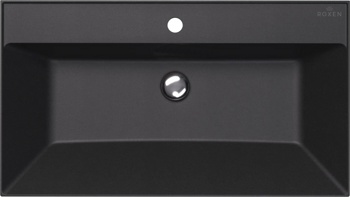 Умывальник из искусственного камня Roxen Mila 80 black 3001180-B - фото2