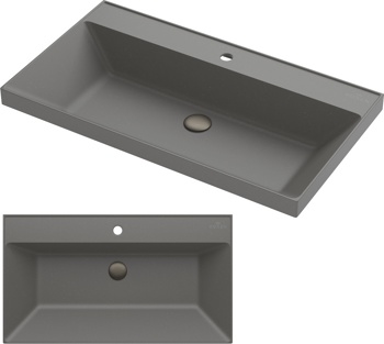 Умывальник из искусственного камня Roxen Mila 70 gray 3001170-DG - фото