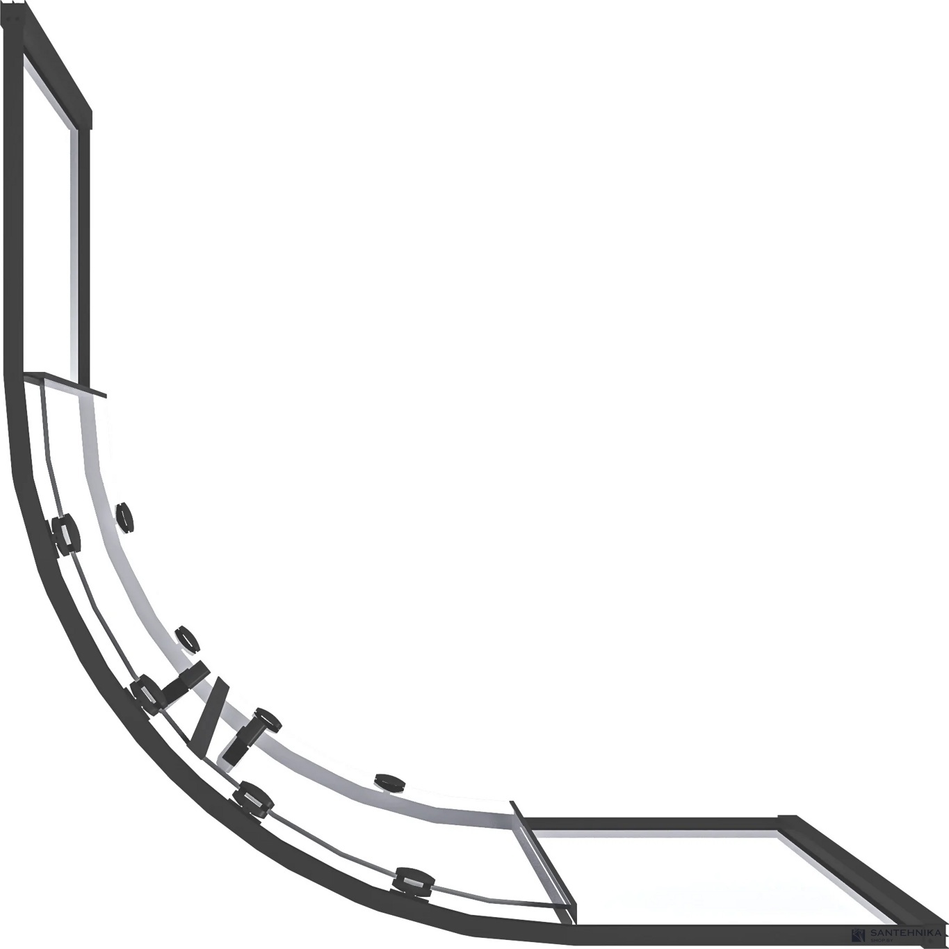 Душевой угол GooD DooR Lite R-80-C-B