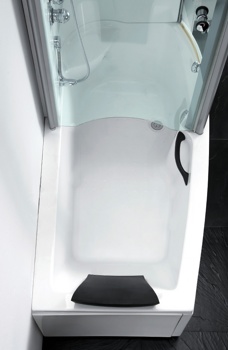 Акриловая прямоугольная ванна 170х85 с душевой кабиной Gemy G8040 C правая - фото2