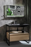 Мебель для ванной комнаты Armadi Art Loft 100 см black - фото2