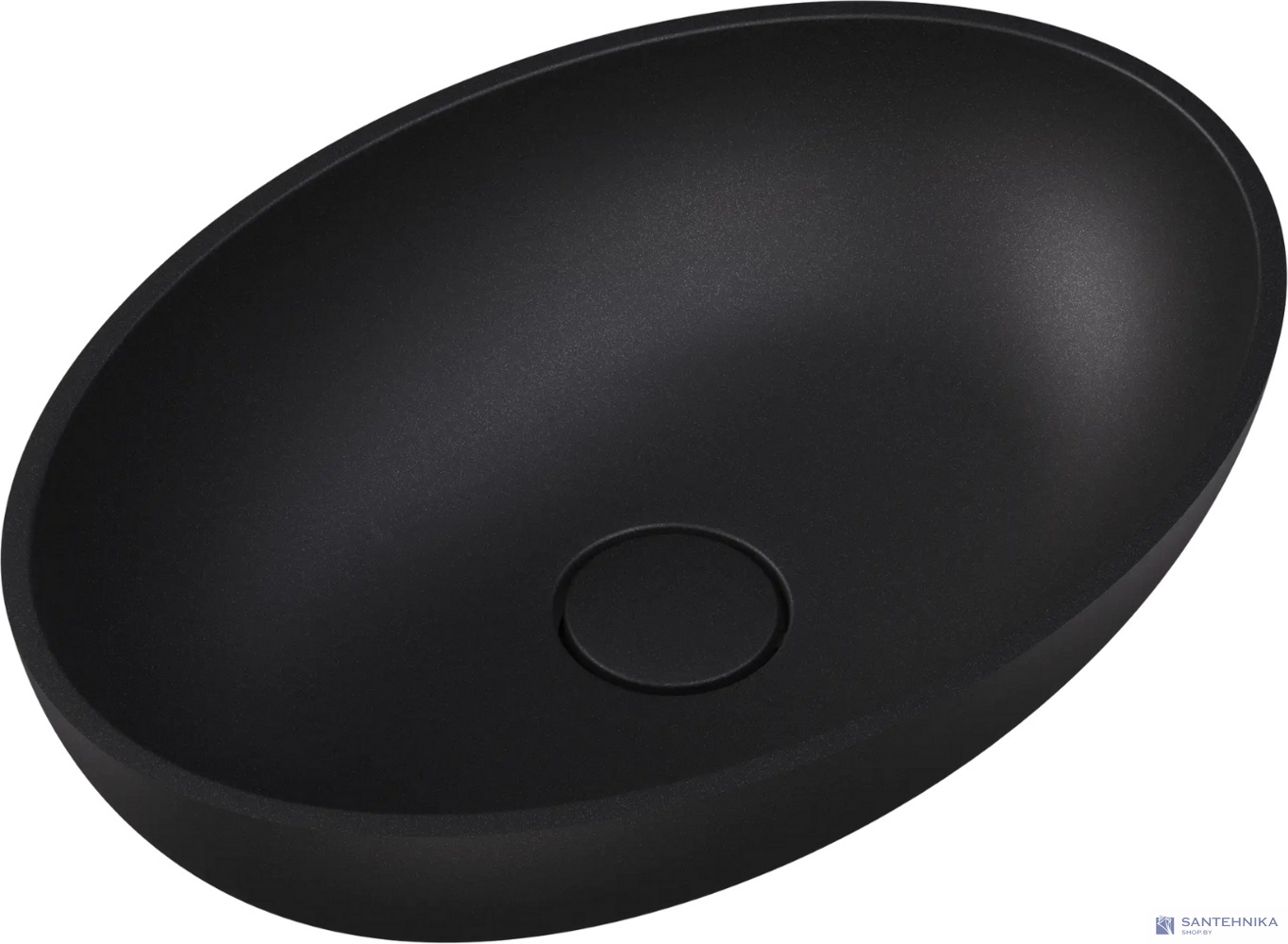 Умывальник из искусственного камня Roxen Nimfa black 300160-B