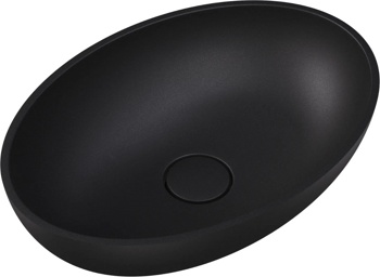Умывальник из искусственного камня Roxen Nimfa black 300160-B - фото