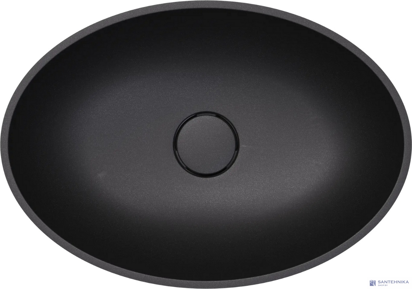 Умывальник из искусственного камня Roxen Nimfa black 300160-B