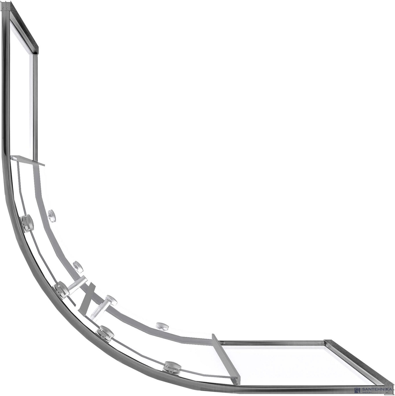 Душевой угол GooD DooR Lite R-90-C-GM