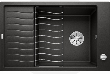 Кухонная мойка Blanco Elon XL 6 S (черный, с клапаном-автоматом InFino®) - фото