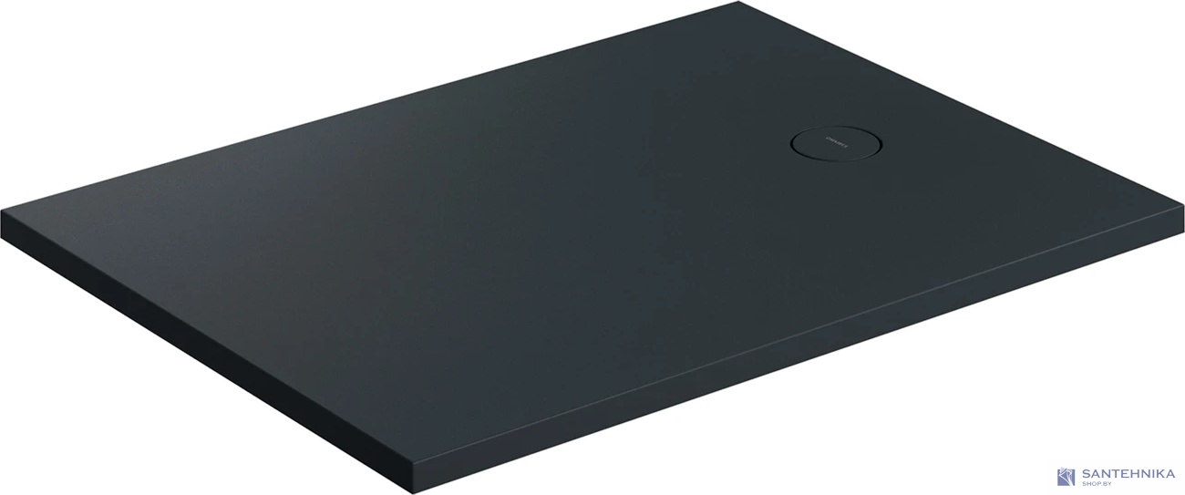 Душевой поддон каменный 80x120 Omnires Aquarock M+, черный матовый