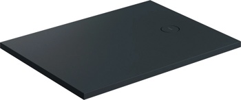 Душевой поддон каменный 80x100 Omnires Aquarock M+, черный матовый - фото
