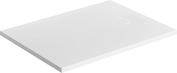 Душевой поддон каменный 80x100 Omnires Aquarock M+, белый матовый - фото