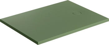 Душевой поддон каменный 80x100 Omnires Aquarock M+, оливковый матовый - фото