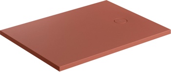 Душевой поддон каменный 80x100 Omnires Aquarock M+, терракотовый матовый - фото