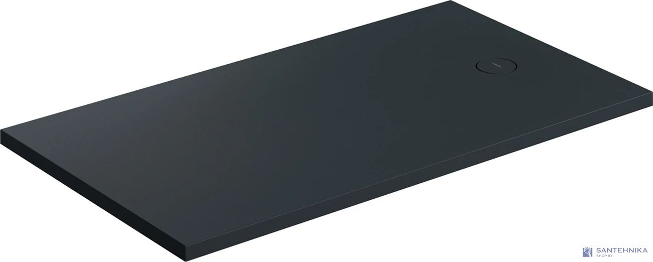 Душевой поддон каменный 80x140 Omnires Aquarock M+, черный матовый