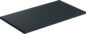 Душевой поддон каменный 80x140 Omnires Aquarock M+, черный матовый - фото