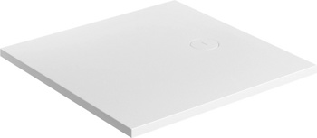 Душевой поддон каменный 80x80 Omnires Aquarock M+, белый матовый - фото