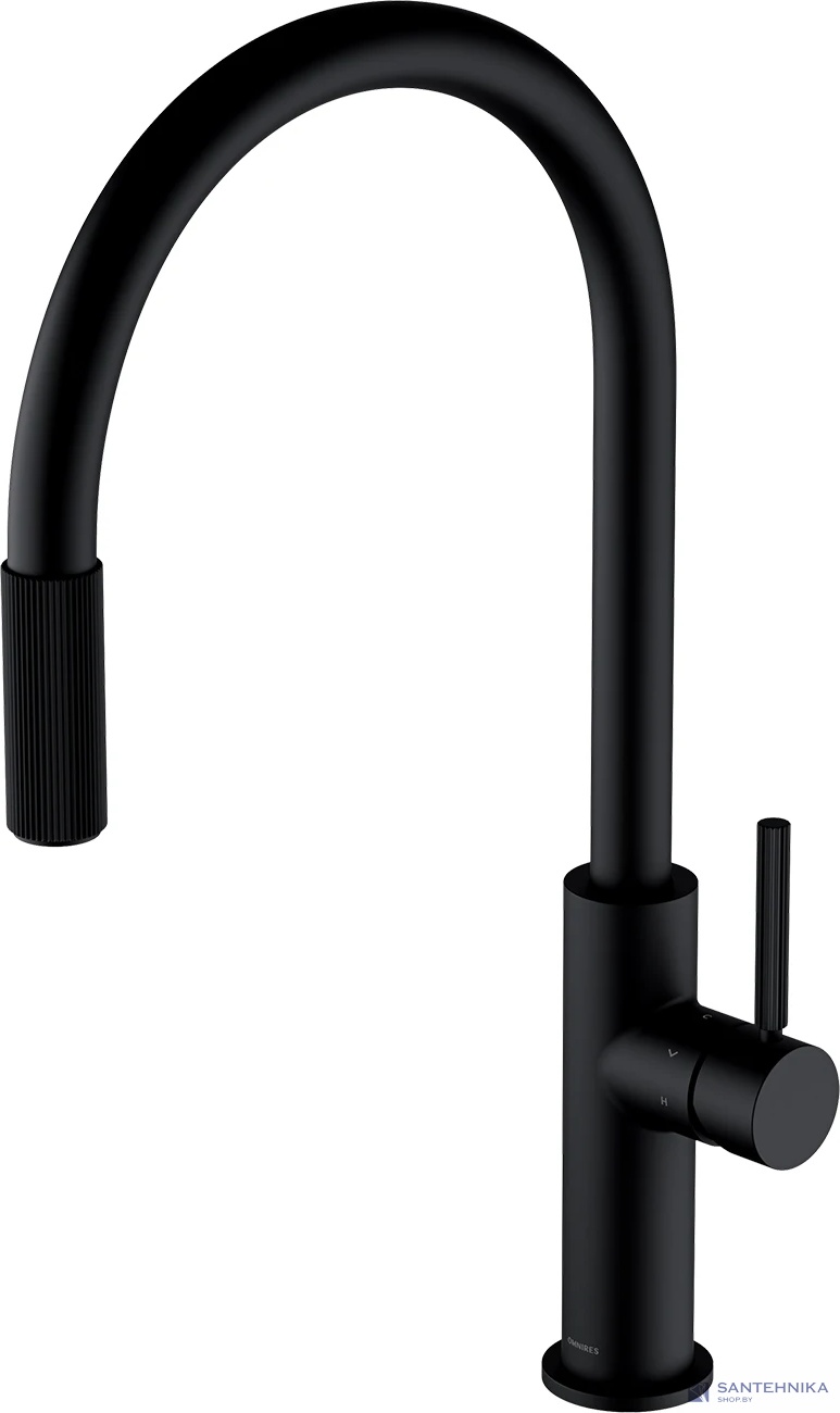 Кухонный смеситель Omnires Switch SW9059 BL, выдвижной