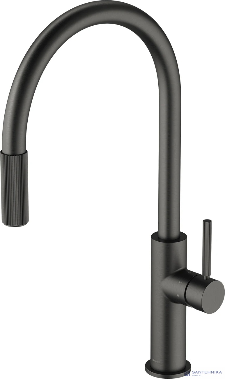 Кухонный смеситель Omnires Switch SW9059 GR, выдвижной