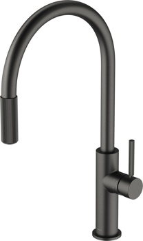 Кухонный смеситель Omnires Switch SW9059 GR, выдвижной - фото