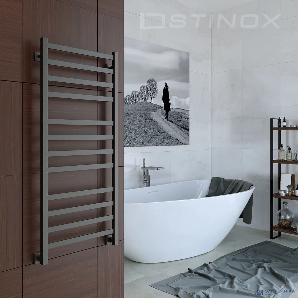 Полотенцесушитель Stinox Prestige Luxe водяной 50x120, черный матовый