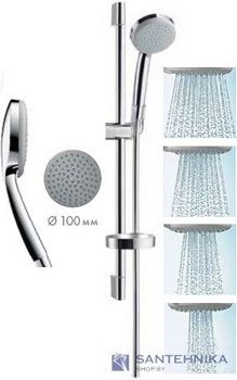 Душевой гарнитур Hansgrohe Croma 100 Vario/Unica'C Shower 0.9 м - фото