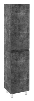 Пенал Аква Родос Акцент серый мрамор с корзиной R ОР0002361 - фото