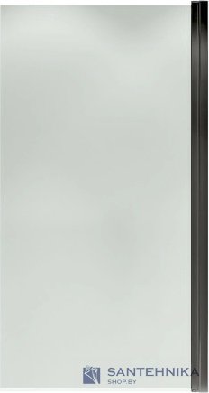 Шторка на ванну Benetto Open 70 см, черная/ прозрачная