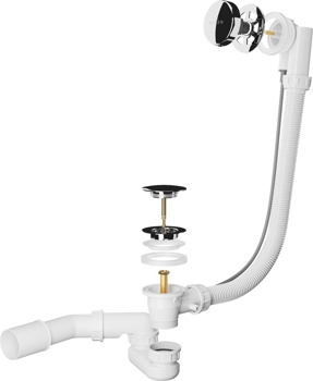Сифон полуавтомат для ванн Roxen R70A-CH - фото