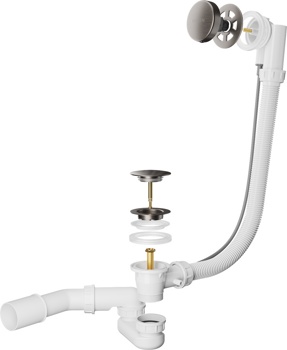 Сифон полуавтомат для ванн Roxen R70A-GM - фото
