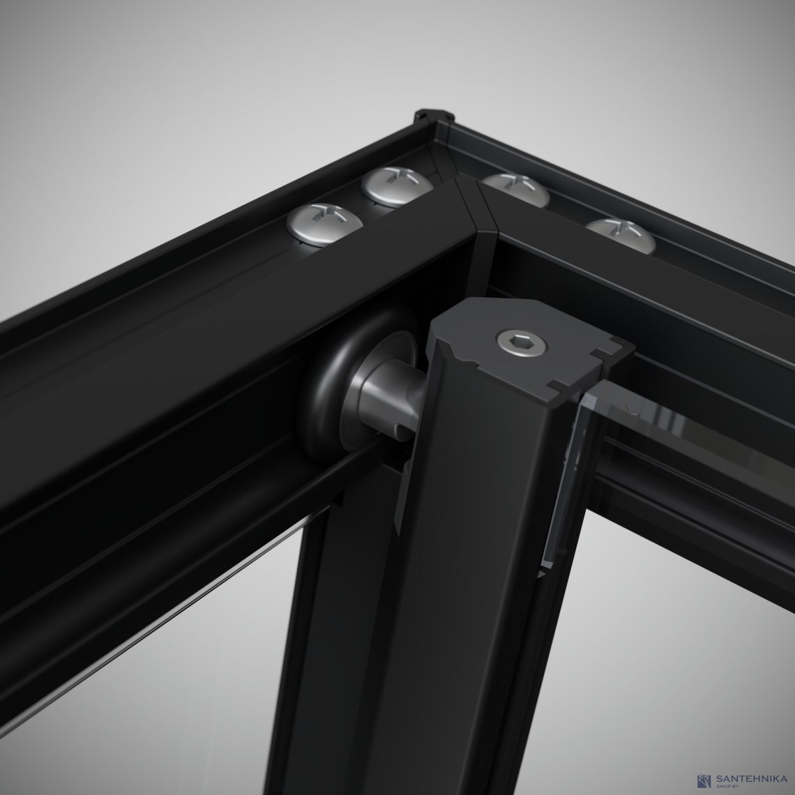Душевой угол Radaway Alienta CD II Black 100x80 см