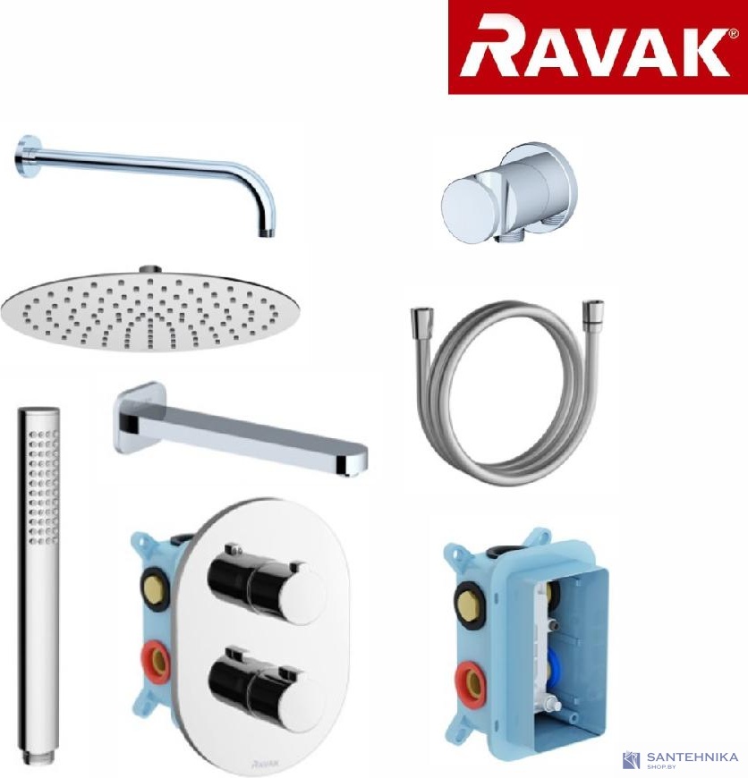 Душевая система для ванны скрытого монтажа Ravak Chrome 70508034
