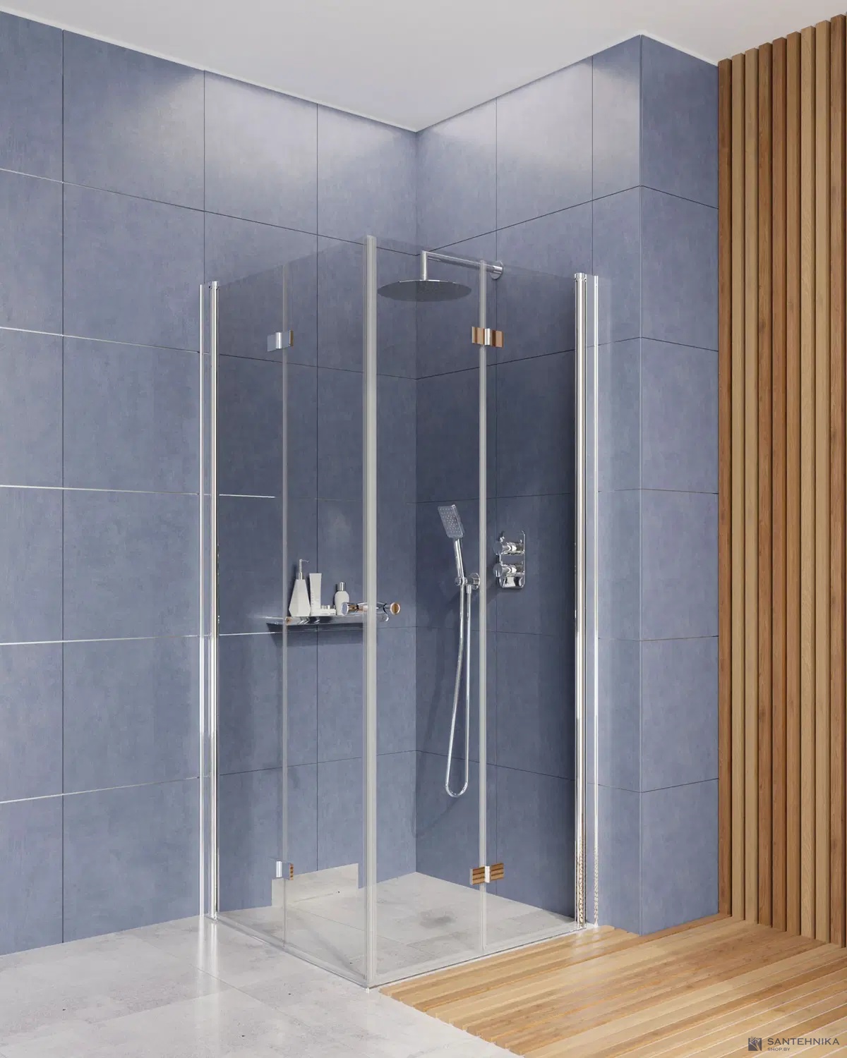 Душевой угол Deante Kerria Plus KTSX041P + KTSX041P 90x90x200 см