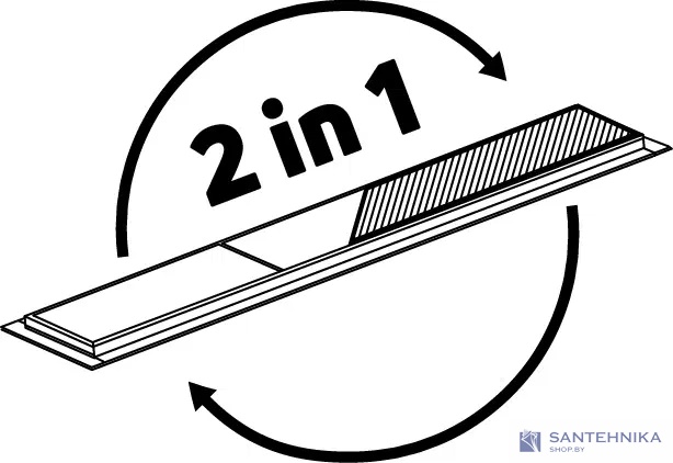 Линейный трап Deante 80 см с решеткой, сталь