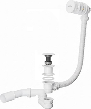 Сифон click-clac для ванн Roxen R70C-W с очисткой через верх - фото