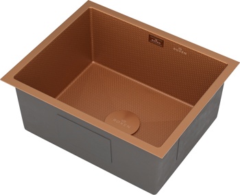 Кухонная мойка Roxen Uno 54 PVD (бронза)  под столешницу - фото2