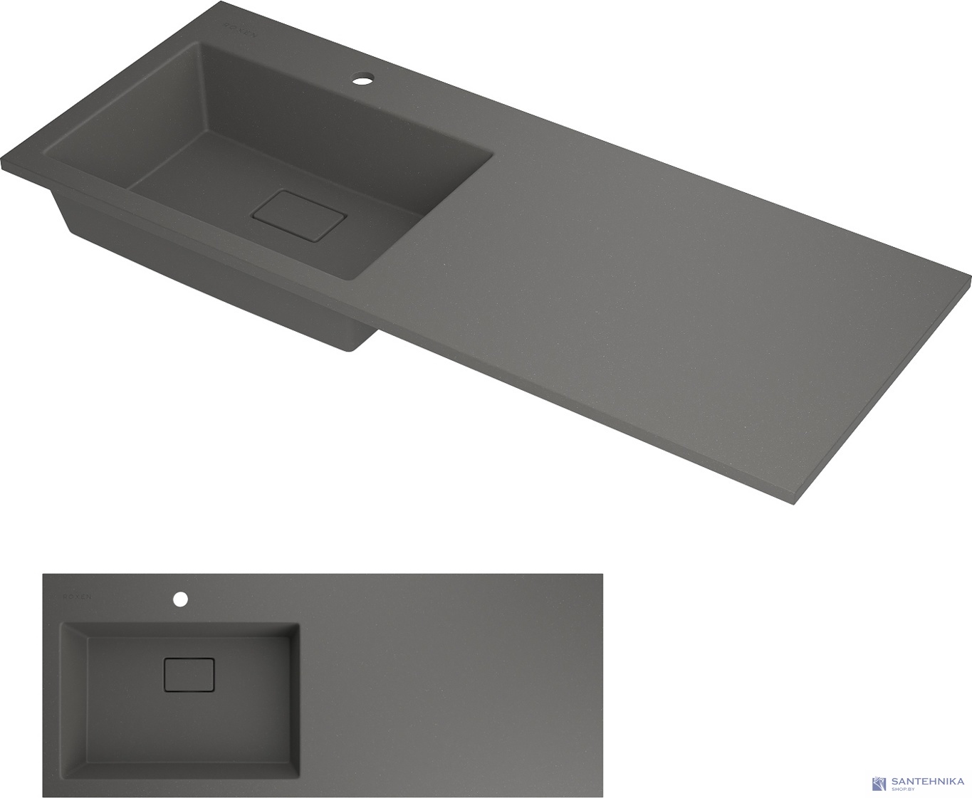 Умывальник из искусственного камня Roxen Faber 110L Gray 30010110L-DG