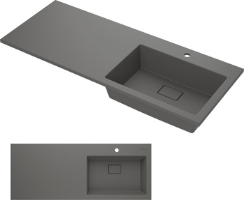 Умывальник из искусственного камня Roxen Faber 110R Gray 30010110R-DG - фото