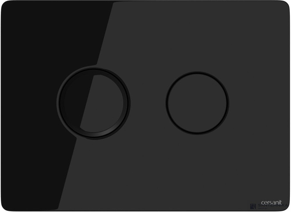 Кнопка смыва пневматическая Cersanit Accento Circle, черная
