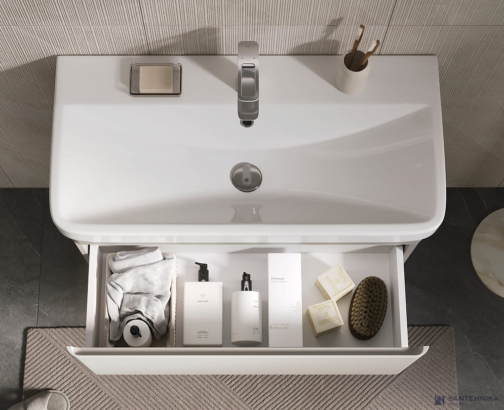 Тумба под умывальник Equil Elegante 80.1Y подвесная, Амарок/Белый