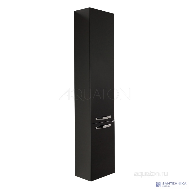 Шкаф-колонна Aquaton Ария подвесная черный глянец 1A134403AA950