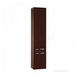 Шкаф-колонна Aquaton Ария М подвесная темно-коричневая 1A124403AA430 - фото