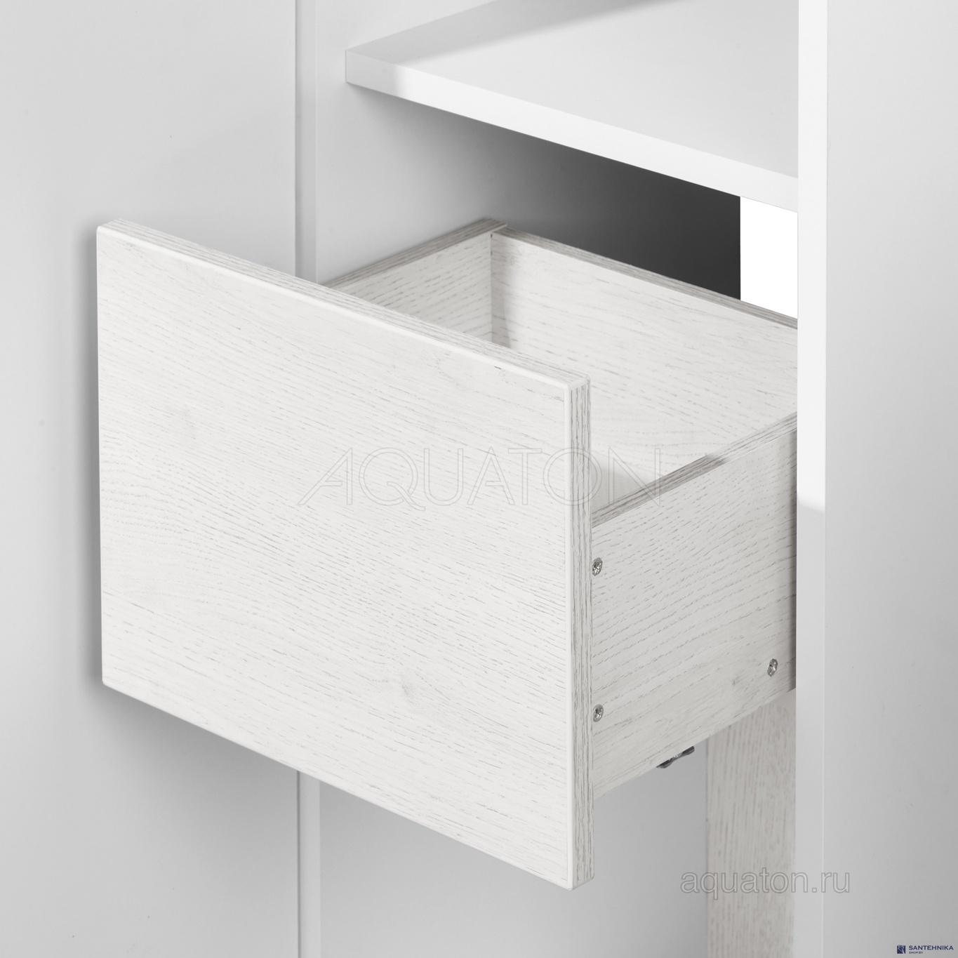 Шкаф - колонна Aquaton Сакура левая ольха наварра, белый глянец 1A219903SKW8(L/R)