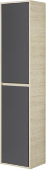 Шкаф-колонна Aquaton Лофт Урбан серый графит, дуб орегон 1A248103LQX60 - фото