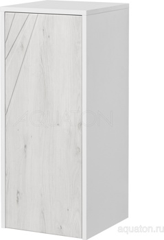 Шкафчик Aquaton Сакура с корзиной ольха наварра, белый глянец 1A220703SKW80 - фото