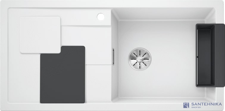 Кухонная мойка Blanco Sity XL 6 S (белый, аксессуары лава, с отводной арматурой InFino®)
