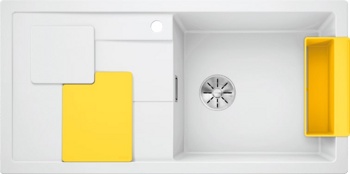 Кухонная мойка Blanco Sity XL 6 S (белый, аксессуары лимон, с отводной арматурой InFino®) - фото