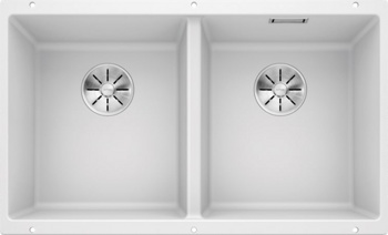 Кухонная мойка Blanco Subline 350/350-U (белый, с отводной арматурой InFino®) - фото
