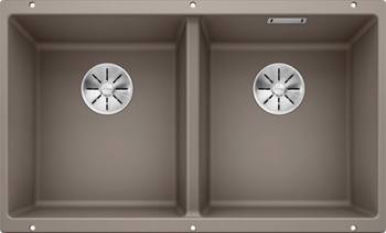 Кухонная мойка Blanco Subline 350/350-U (серый беж, с отводной арматурой InFino®) - фото