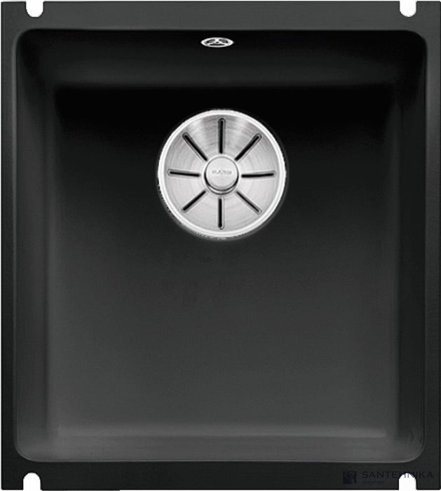 Кухонная мойка Blanco Subline 375-U керамика (черный, с отводной арматурой InFino®)
