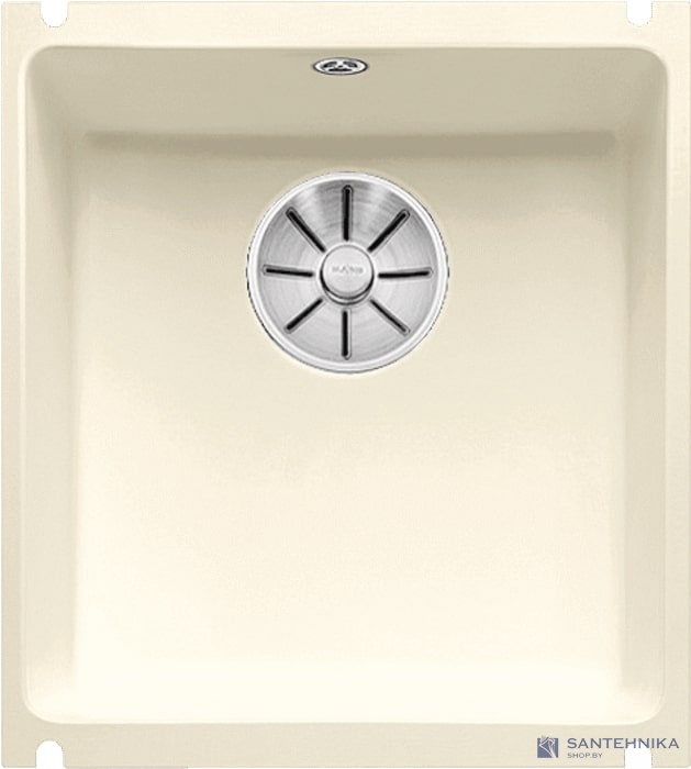 Кухонная мойка Blanco Subline 375-U керамика (глянцевый магнолия, с отводной арматурой InFino®) - фото
